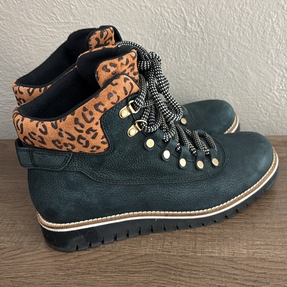 Cole Haan Women's Zerogrand Explorer Hiking Boot Waterproof Black Leopard SZ 7B - Picture 8 of 9